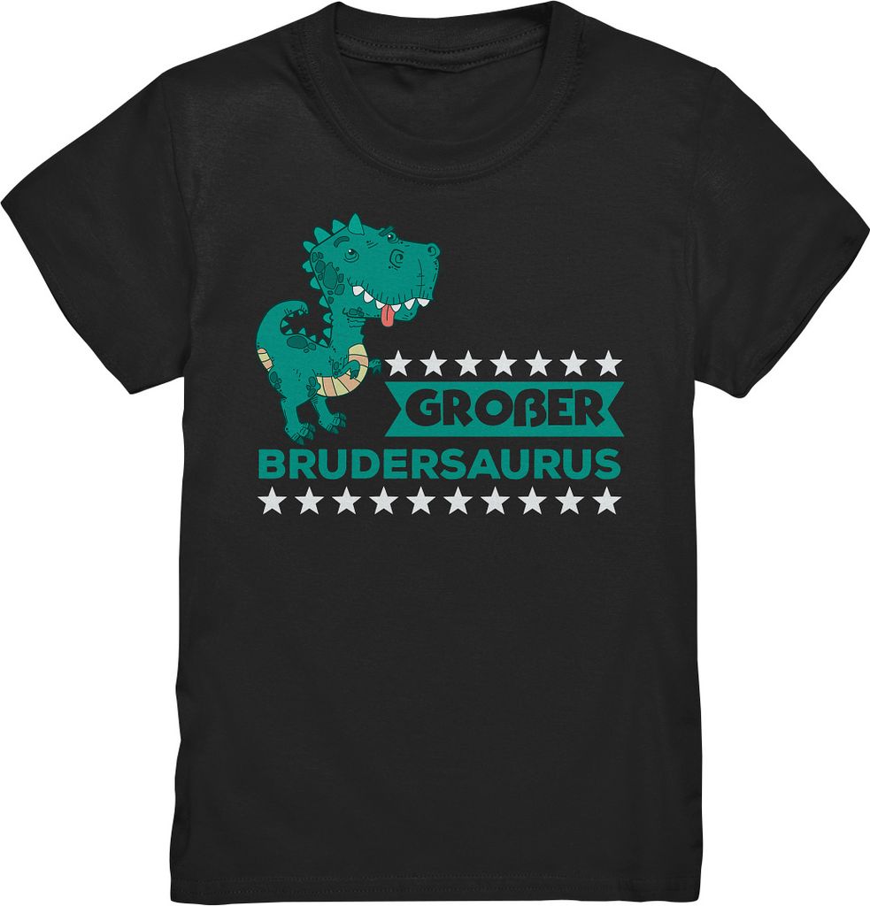 Großer Bruder Dino T-Shirt – Black / 110/116 (5-6) Produktbild 