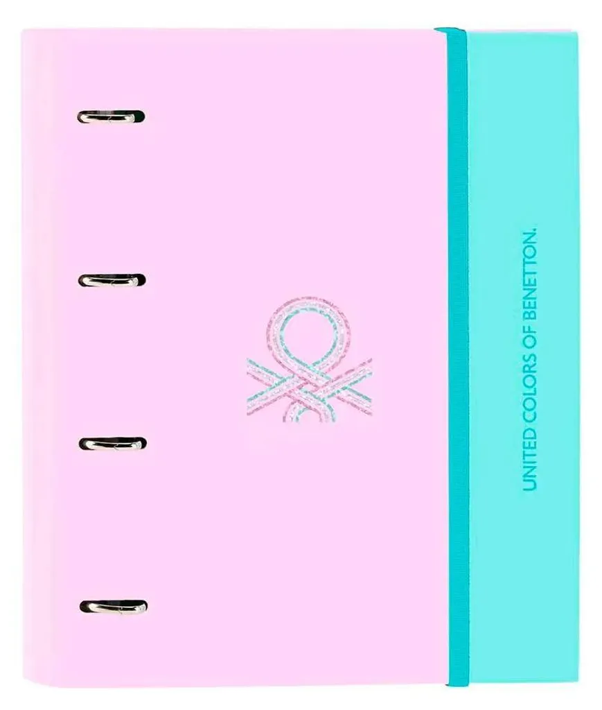 Classeur à anneaux Benetton Dolce multicolore format 27 x 32 x 3,5 cm