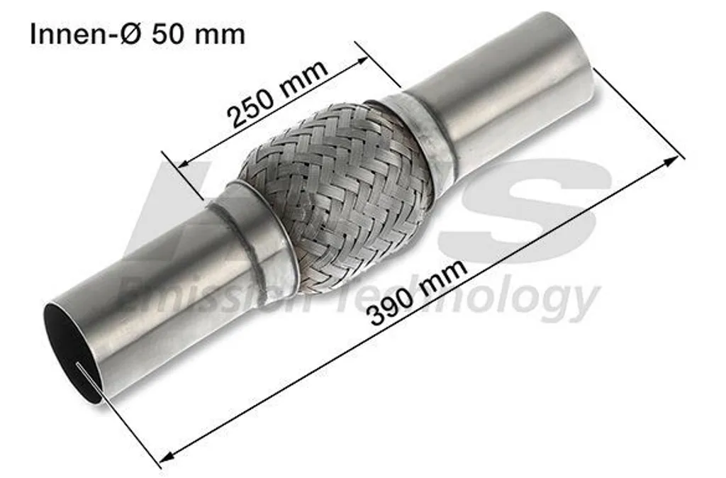 Tresse d'Échappement Flexible pour VW Golf 5 Plus et Touran - HJS 83008553