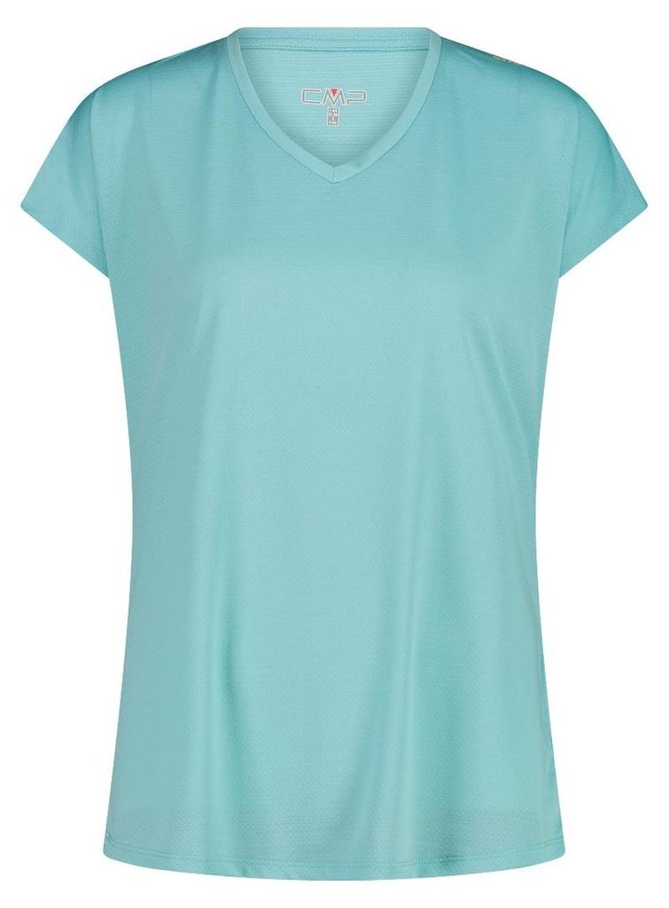 Woman T-Shirt Jacquard Jersey 35N5586 44 blau2 - Farbe lagoon