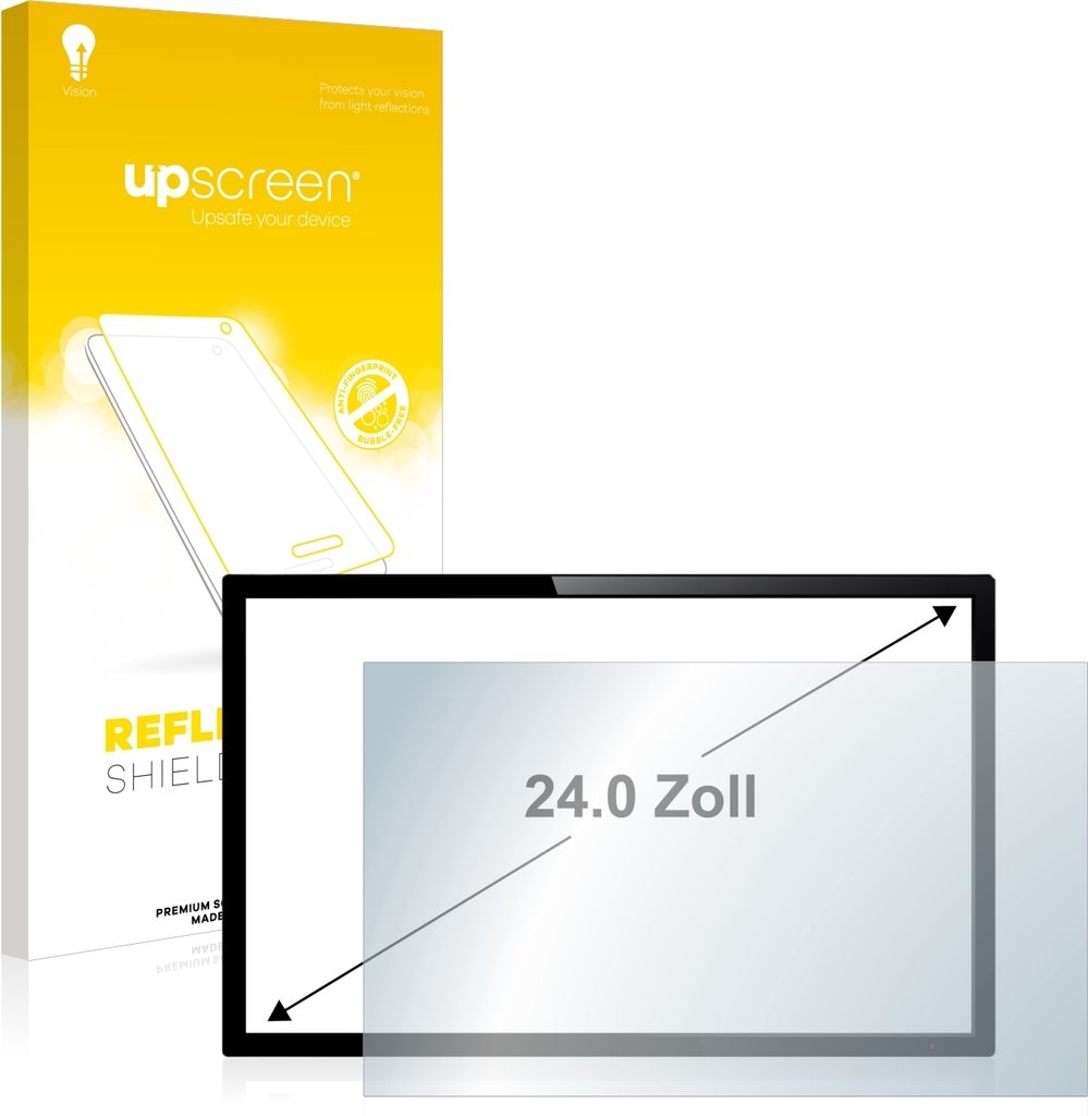 upscreen Schutzfolie für Touch-Panel PCs mit 61 cm (24 Zoll) Displays 519 x 325 mm Displayschutz Displayschutzfolie Folie Matt Entspiegelungsfolie