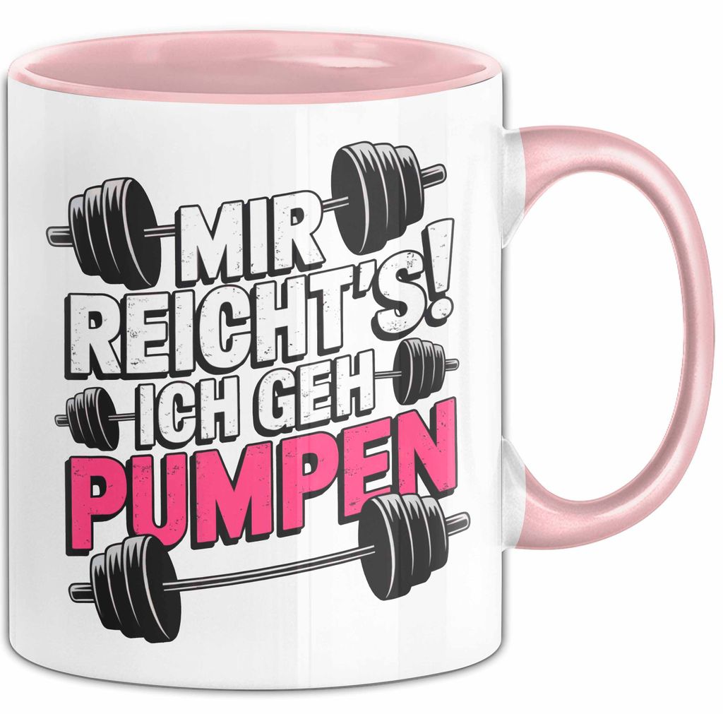 Gewichtheben Tasse Geschenk Ich gehe Gewichte heben Geschenkidee Lustig (Rosa)