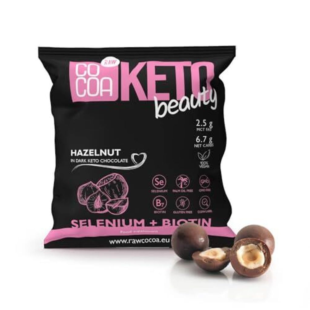 COCOA Keto Beauty Haselnüsse, 7x70g, MCT Öl, Biotin & Selen
