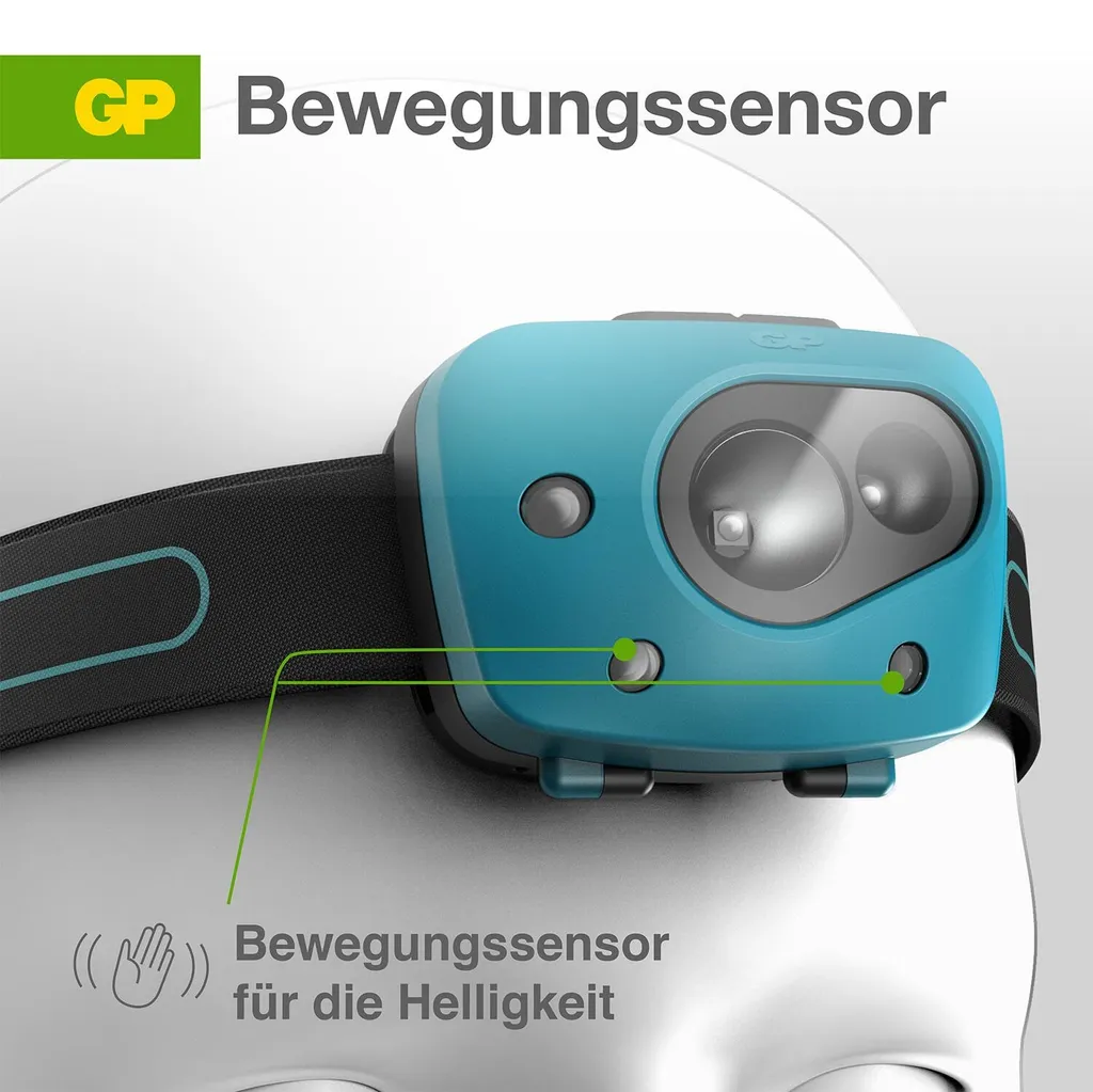 Lampe frontale GP Discovery CH44 - Éclairage LED puissant et ajustable - 31