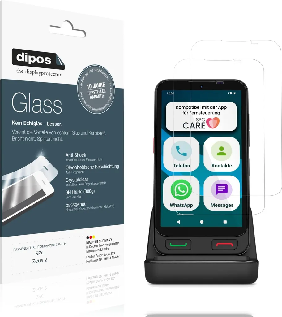 Custodia Portafoglio + 2 Pellicole Protettive In Vetro Flessibile Per LOGICOM Le Connect | Similpelle Con Slot Carte E Supporto Video - 2