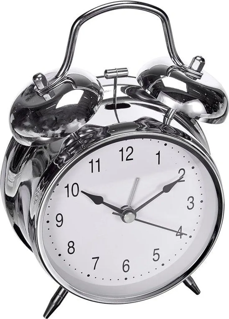 Réveil compact en plastique blanc - Horloge de voyage à affichage LCD