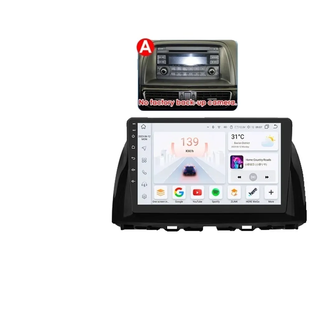 Autoradio Android 12 Processeur 8 Cœurs 4G 32G S4 GPS Navigation Rapide