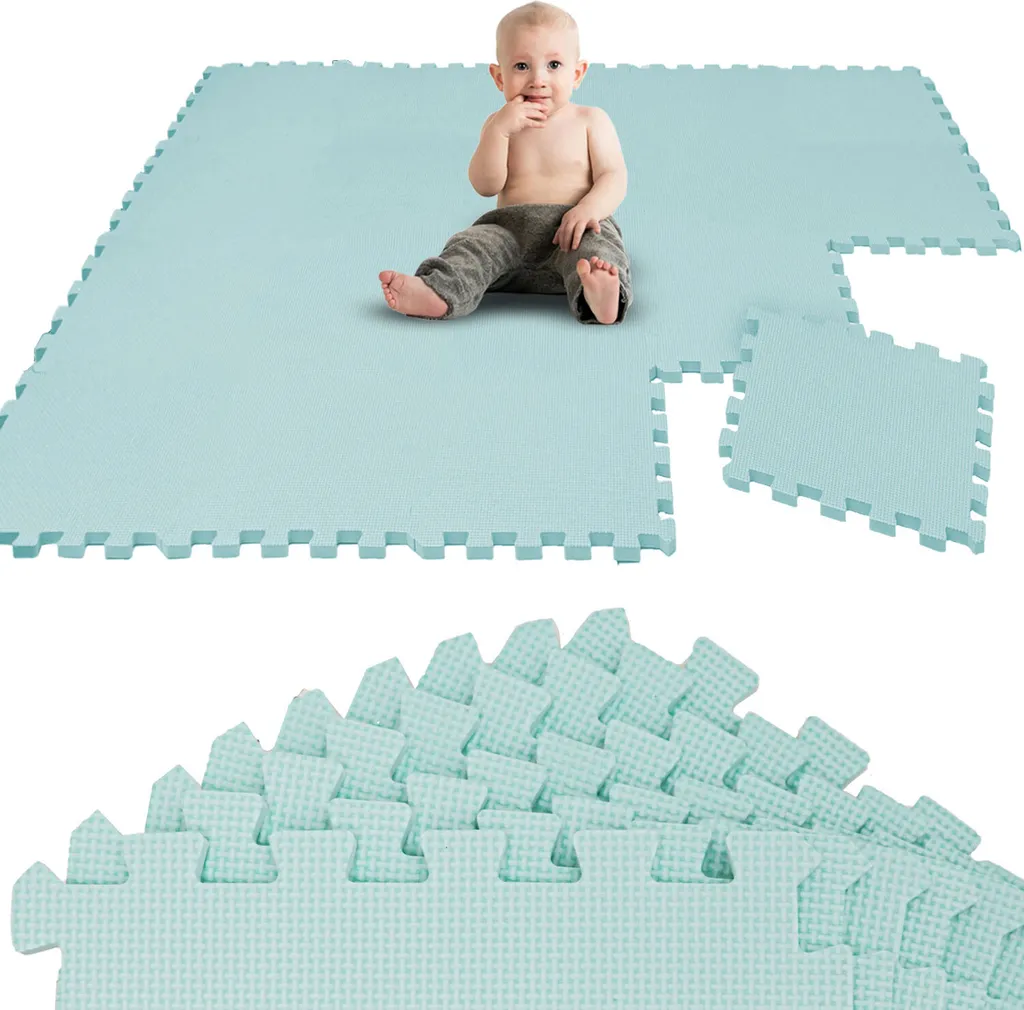 Aire de jeu bébé 18 dalles puzzle 30x30 - Tapis sol chambre sécurisé