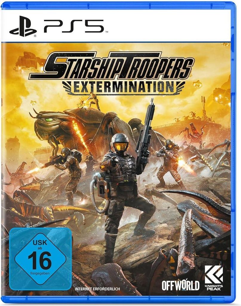 The cover art for the video game Starship Troopers: Extermination for PlayStation 5.