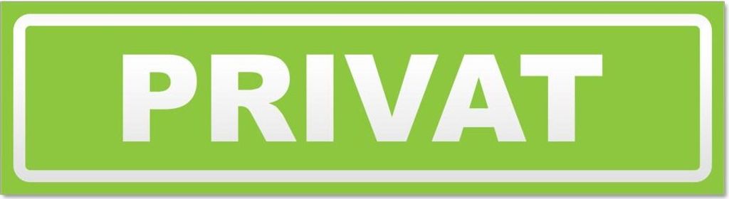 Privat invertiert Magnetschild Schild magnetisch