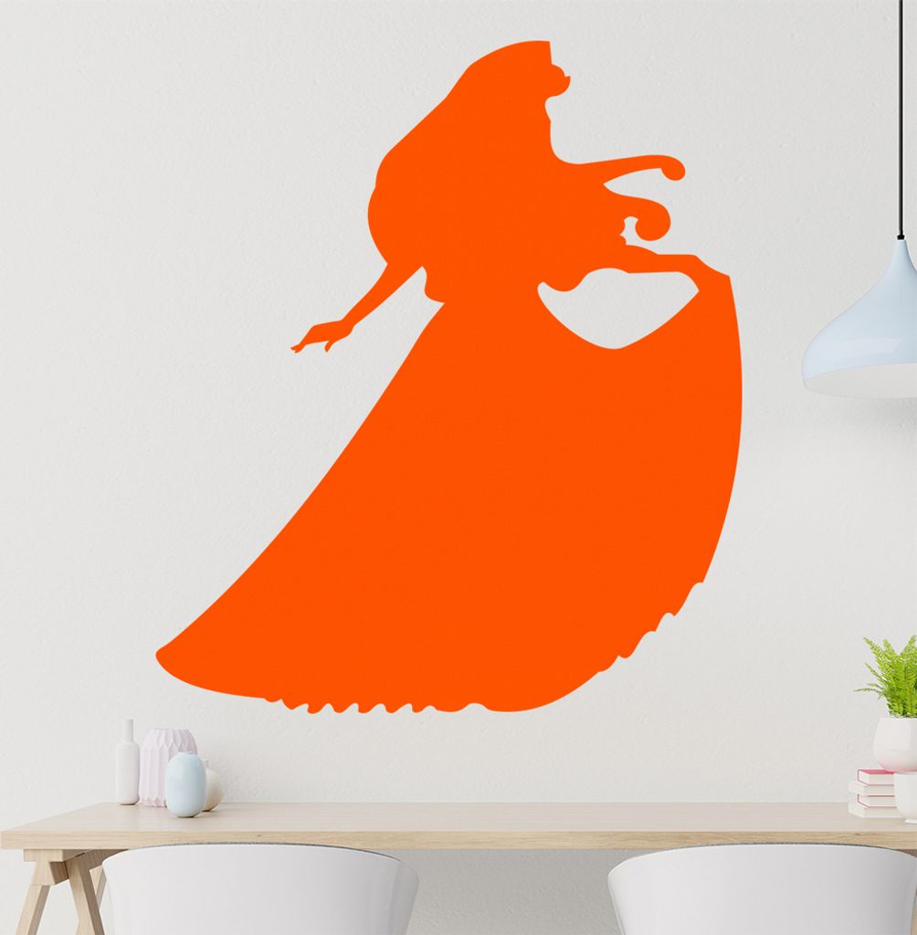 Prinzessin Wandtattoo in 6 Größen - Wandaufkleber Wall Sticker - Dekoration, Küche, Wohnzimmer, Schlafzimmer, Badezimmer