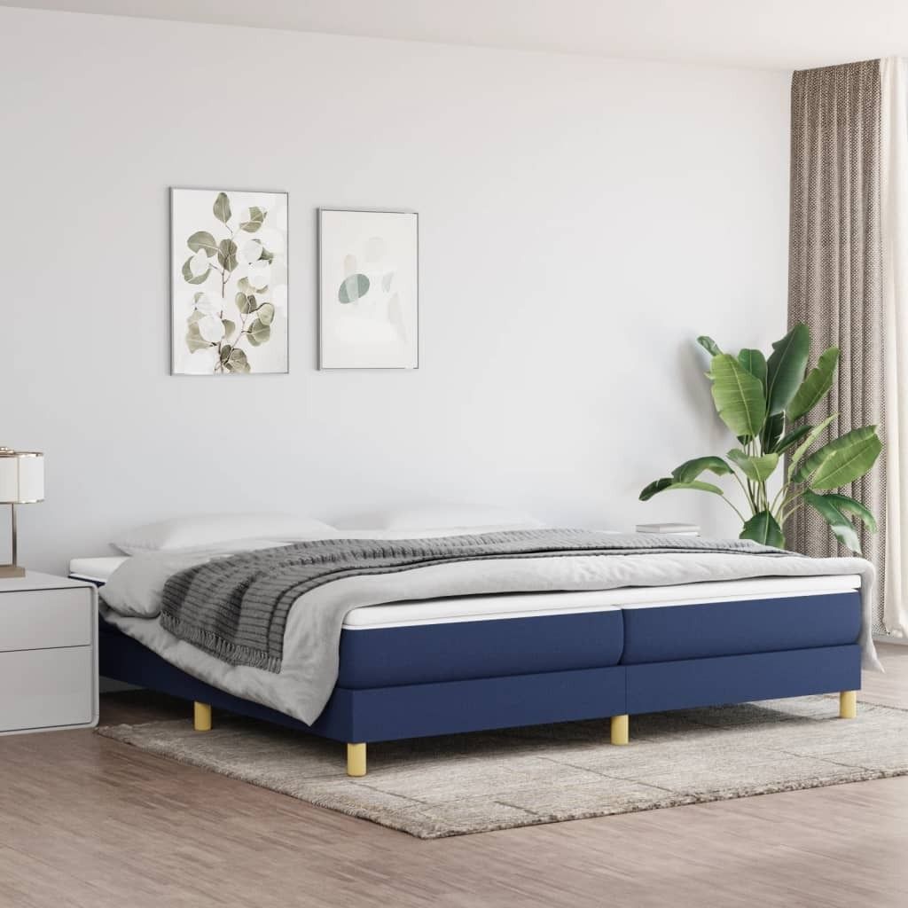 Maison Exclusive - Boxspringbettgestell Blau 200x200 cm Stoff