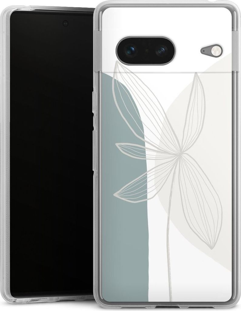 DeinDesign Handyhülle für Google Pixel 7 Silikon Hülle Case Smartphone Schutzhülle Blume Boho Pastell