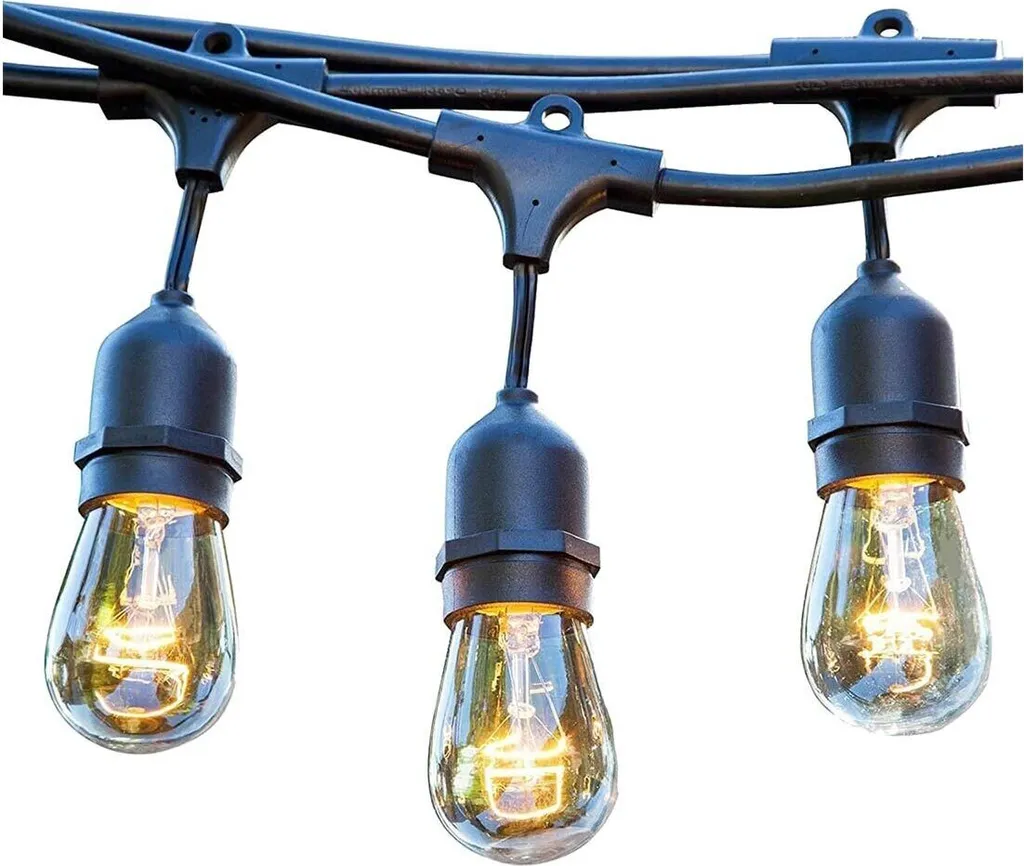 Guirlande Solaire pour Jardin et Mariage 10 Ampoules Vintage LED 6.50m