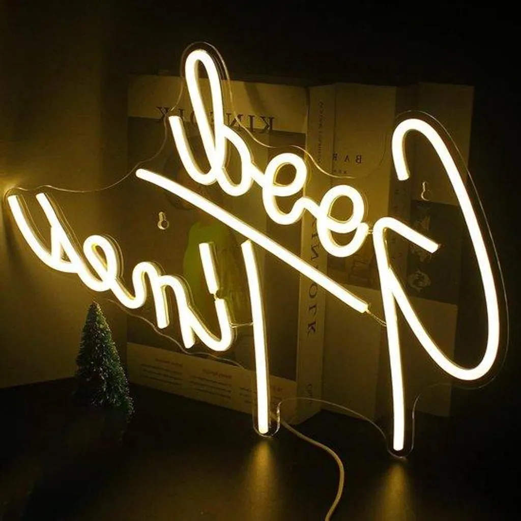 Enseigne LED USB blanc chaud anti-éblouissement pour déco murale chambre