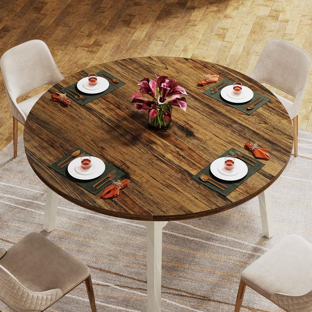 Tribesigns Runder Esstisch für 4-6 Personen,120 x 75 cm, Produktbild 