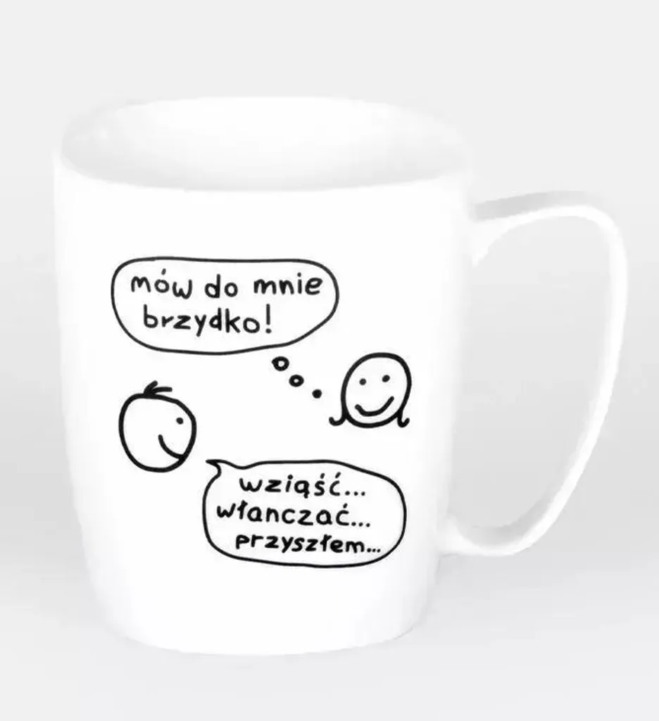 Tazza in Vetroceramica bianca Talk to me ugly