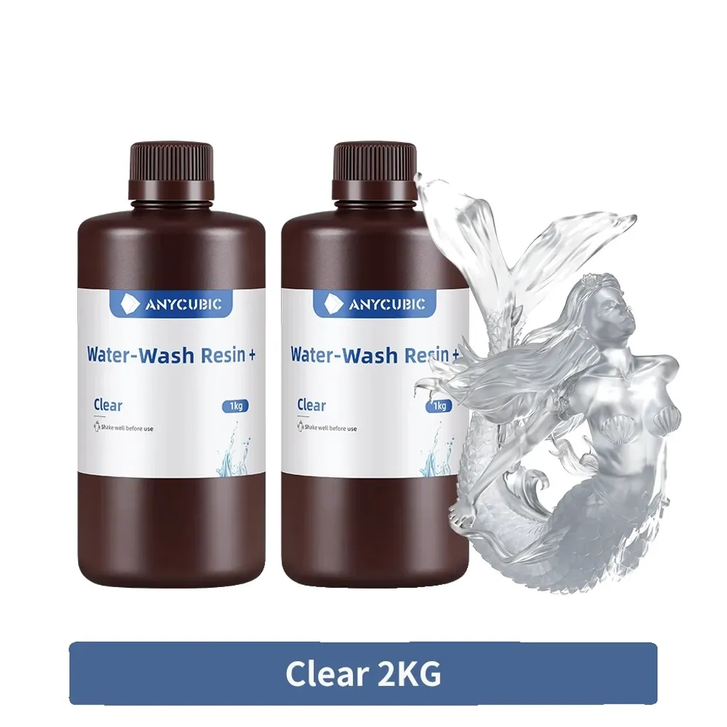 Résine pour imprimante 3D LCD Lavable à l'eau 405nm Transparente 2kg
