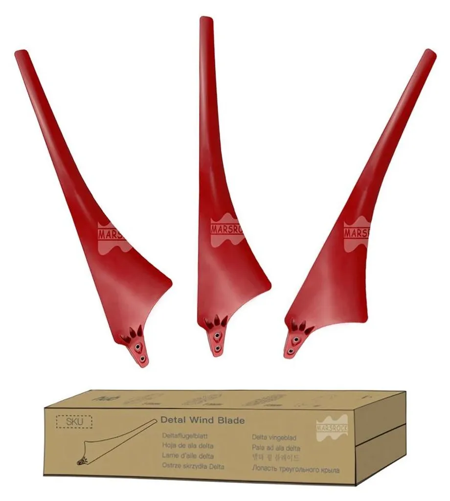 Pales d'éolienne aérodynamiques rouges - Conception haute durabilité
