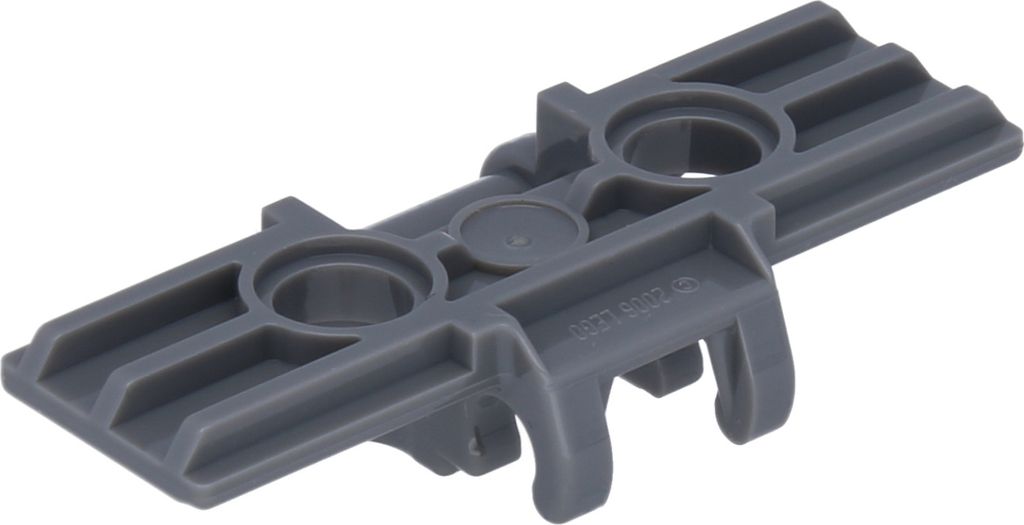 A single gray LEGO Technic part is shown against a white background.