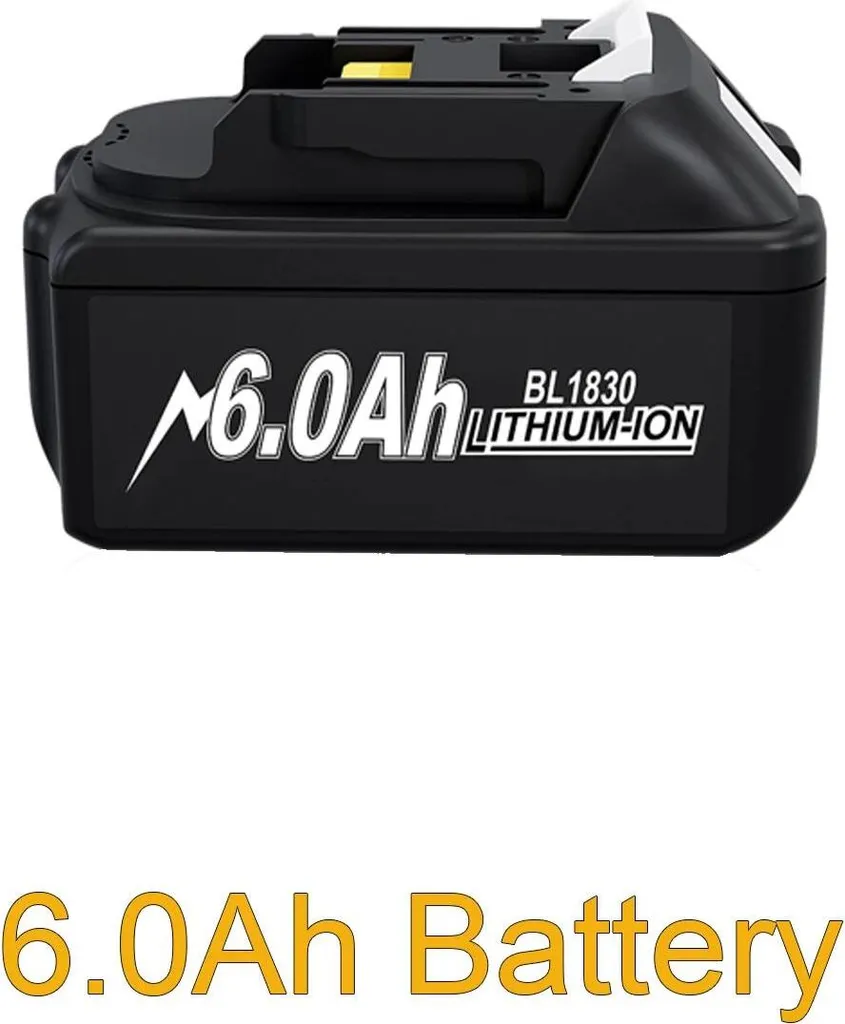 Compatibile con Makita, batteria di ricambio Li-Ion 18V, grigia, per elettroutensili BL1830/BL1840/BL1860/BL1890