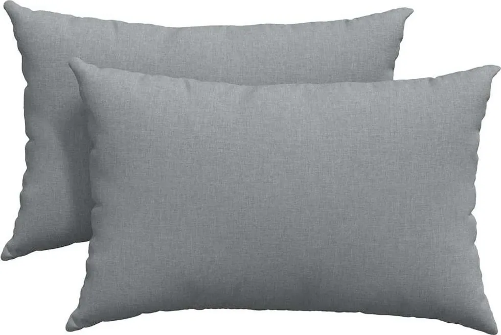 Coussin de Canapé pour Soutien Lombaire Gris Clair en Tissu 60x40 cm