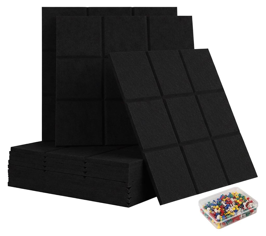 Selbstklebende Filz-Pinnwände, 12er-Packung für Fotos und Notizen