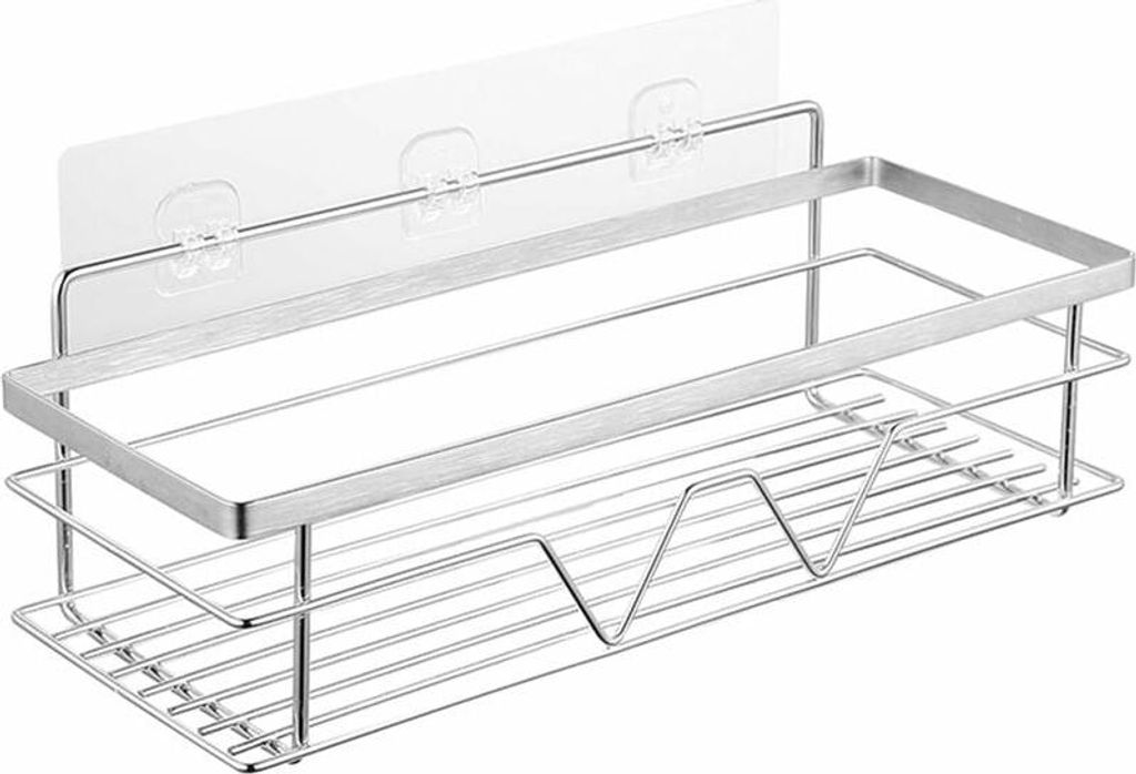 Duschgelhalter fürs Badezimmer, Duschablage, Badezimmerregale aus Edelstahl, selbstklebende Duschablage ohne Bohren, rostfreier Wand-Aufbewahrungs...