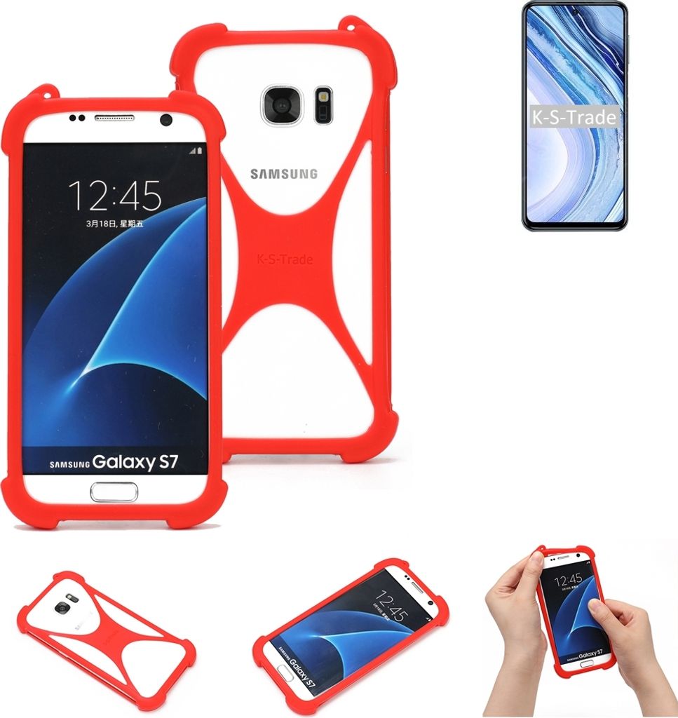 K-S-Trade Handy-Hülle kompatibel mit Xiaomi Redmi Note 9 Pro Max Schutz-Hülle Bumper Silikon Schutz Hülle Cover Case Silikoncase Silikonbumper TPU