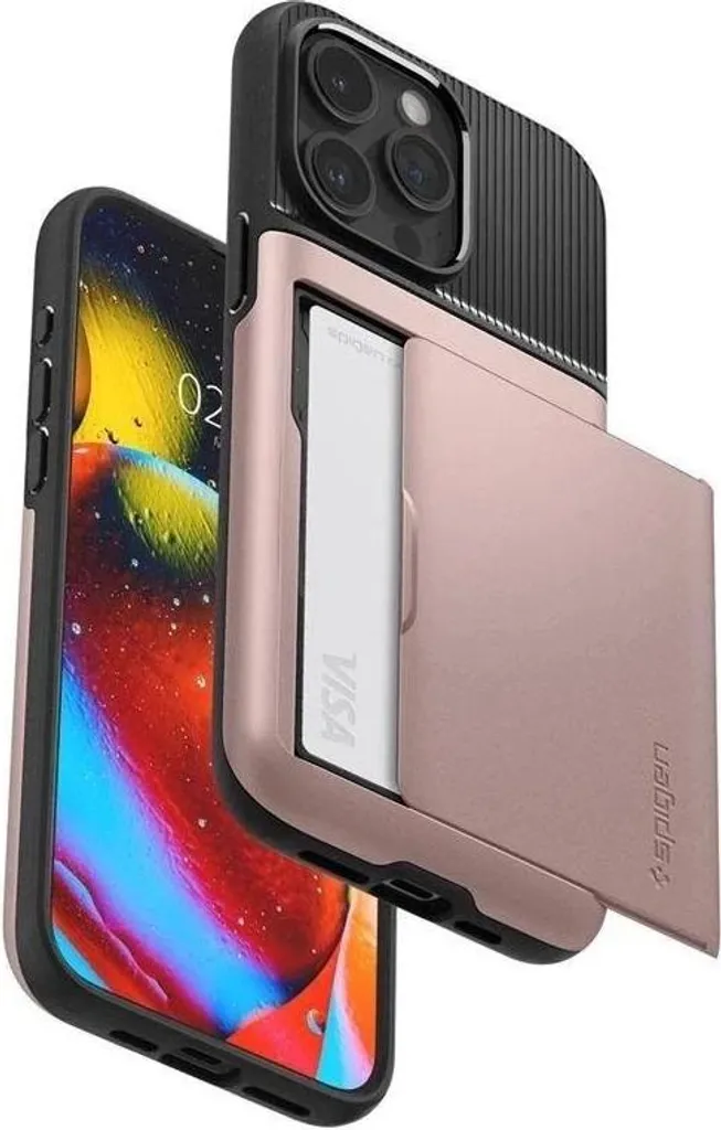 Spigen Coque Slim Armor CS Rose iPhone 15 Pro Max Technologie Antichoc
