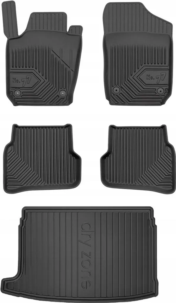Accessori VW Polo 5: Set Tappetini No.77 Design Premium Gomma