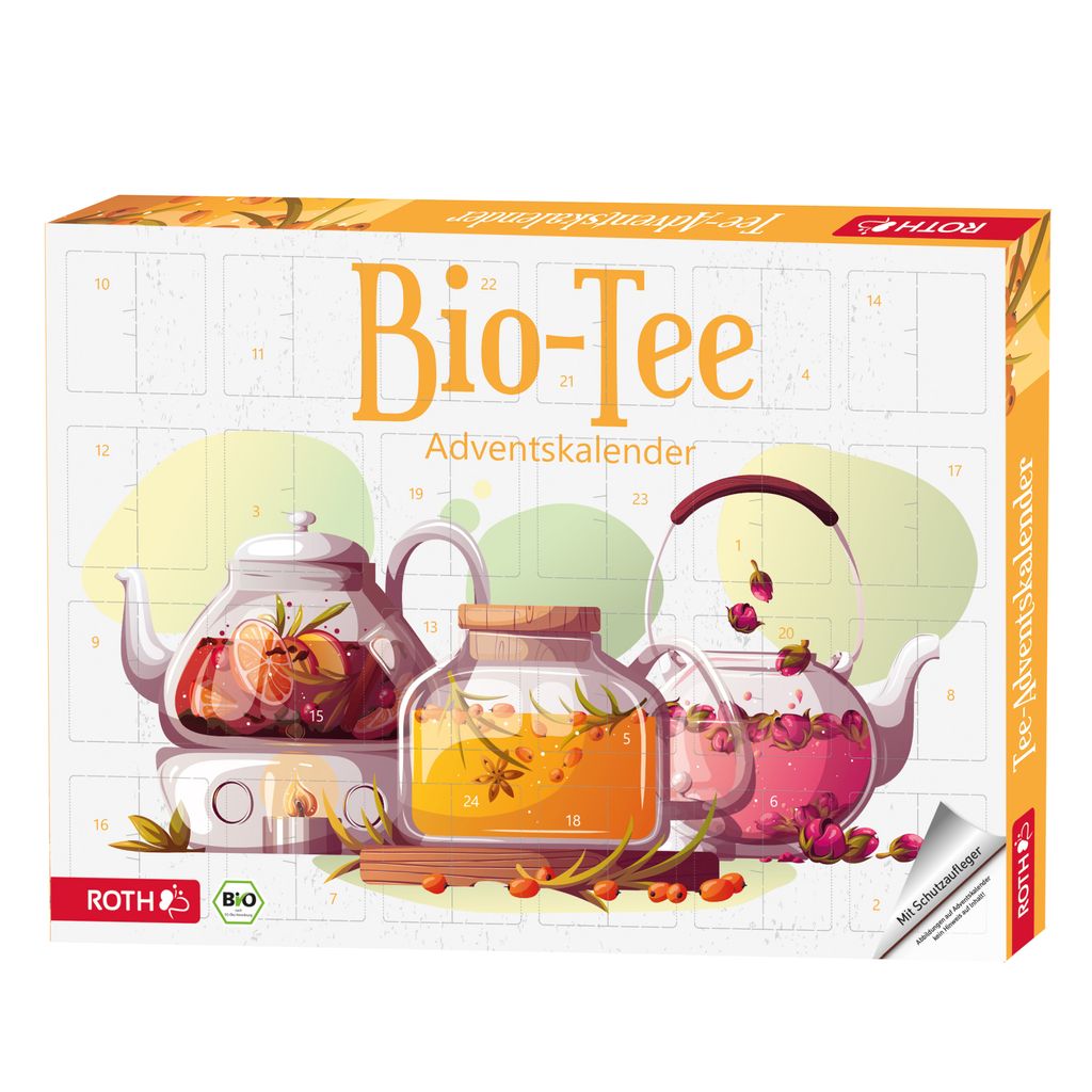 Adventskalender 'Bio-Tee-Adventskalender' bestückt. Produktbild 