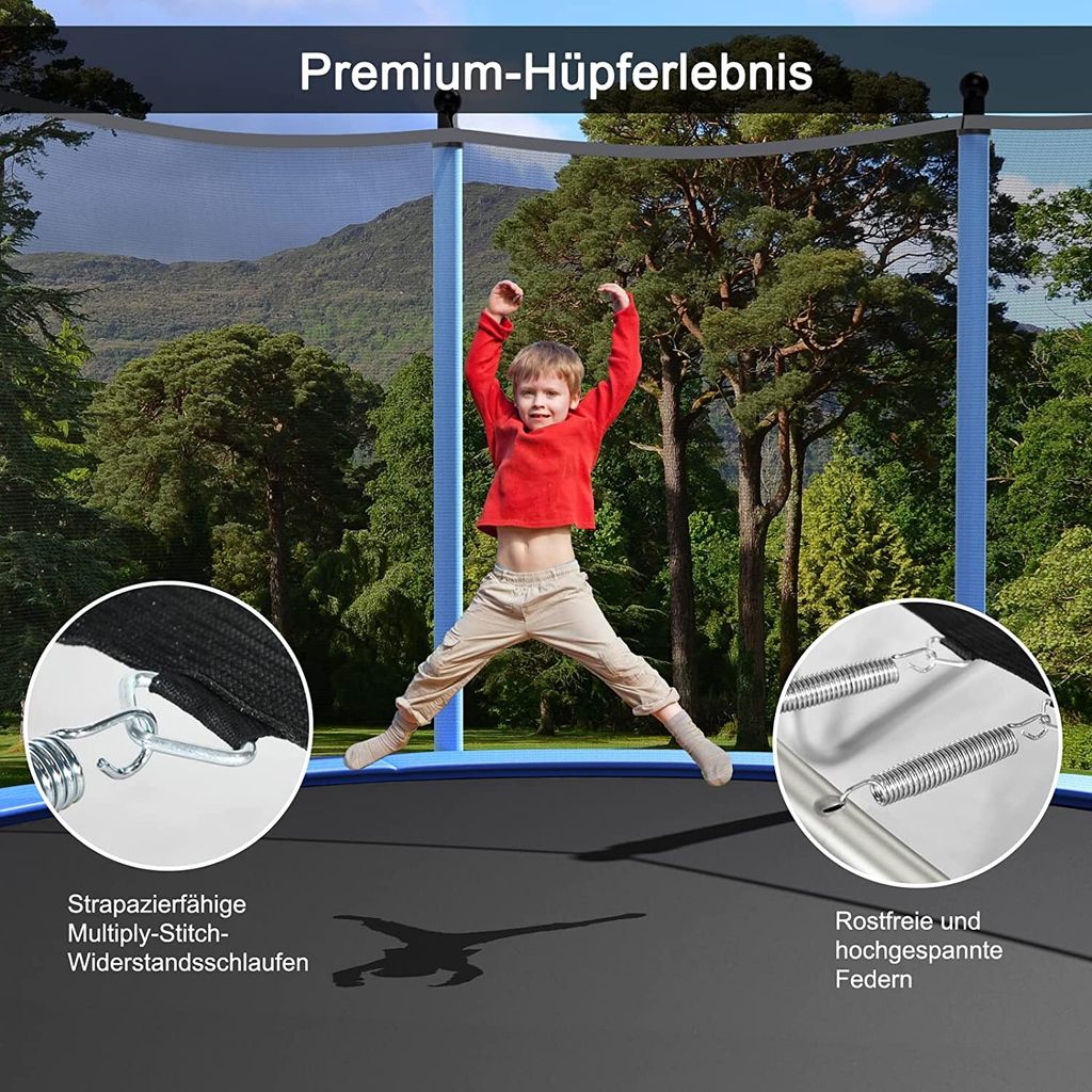 Trampolina ogrodowa COSTWAY φ305cm z drabinką, matą do Zdjęcie produktu 3