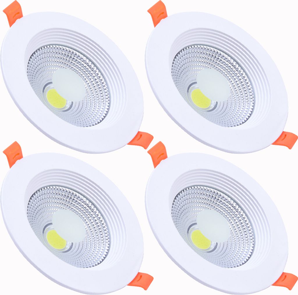 4 Stück 10W LED COB Deckenlicht Panel Einbaustrahler Produktbild 