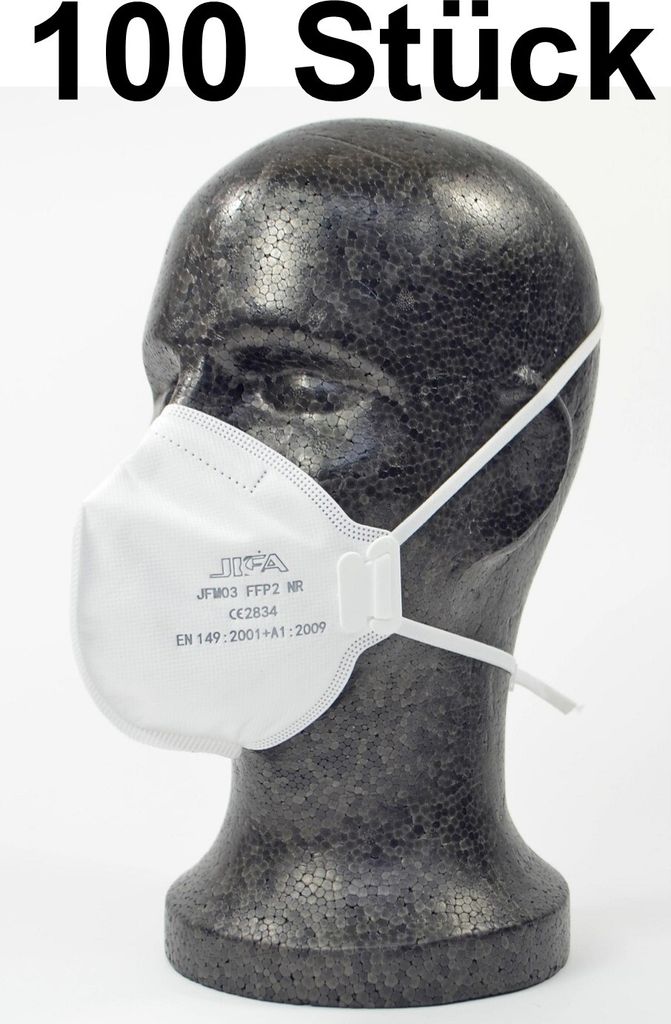 100 Stück FFP2-Maske, , gepolsterte Nasenbügel Produktbild 