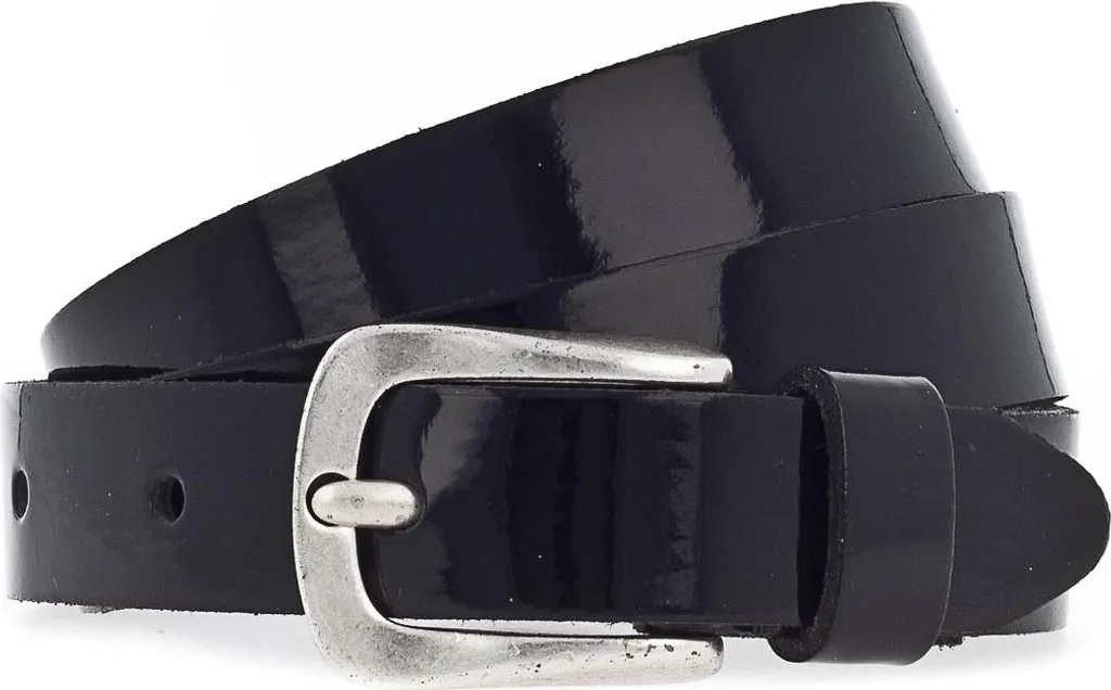 Cintura Vanzetti Donna 20mm Pelle Verniciata Nero W65 | Vera Pelle