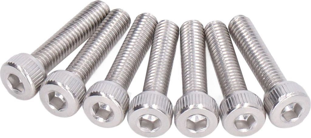 100 Stück Sechskantschrauben, verzinktes Stahlschrauben-Set, Industriebefestigungen M4x0,7 mm, 2800-0004-0016