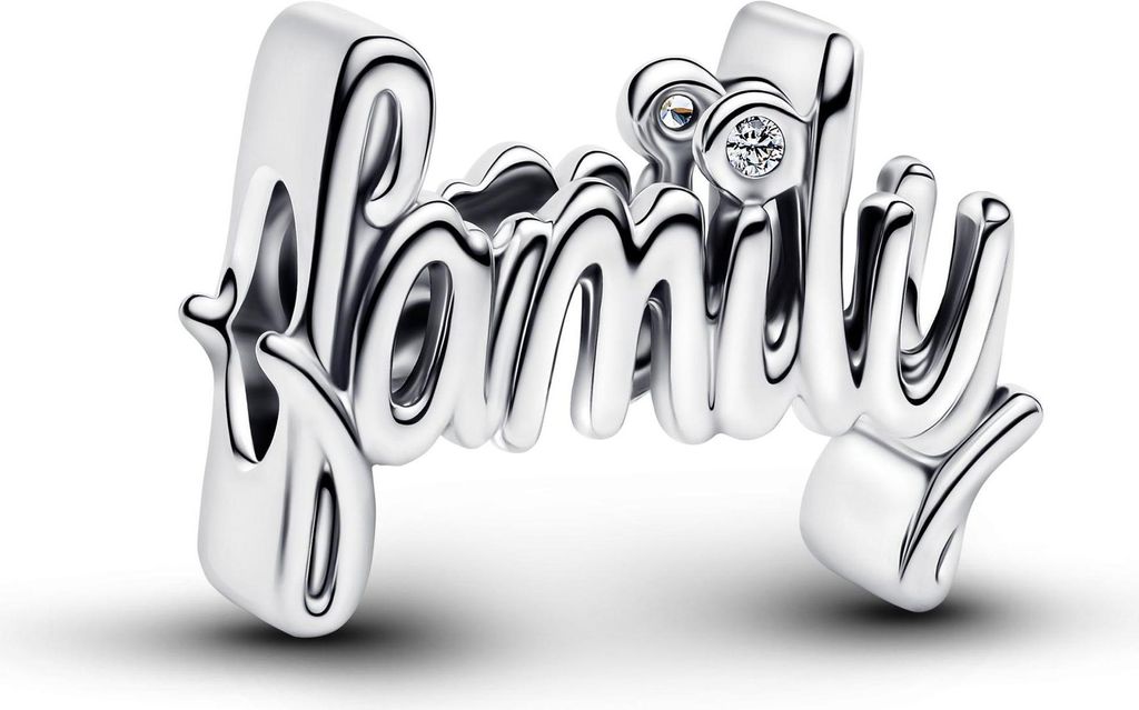 PANDORA MOMENTS Charm Family w kolorze srebrnym 794250C01 Zdjęcie produktu 