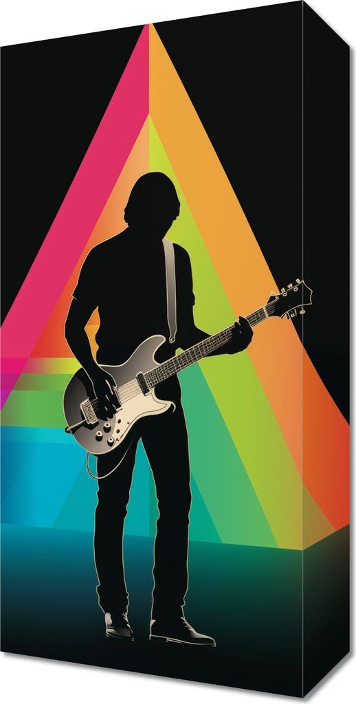 Bild 20x40cm Prisma durch die Gitarre