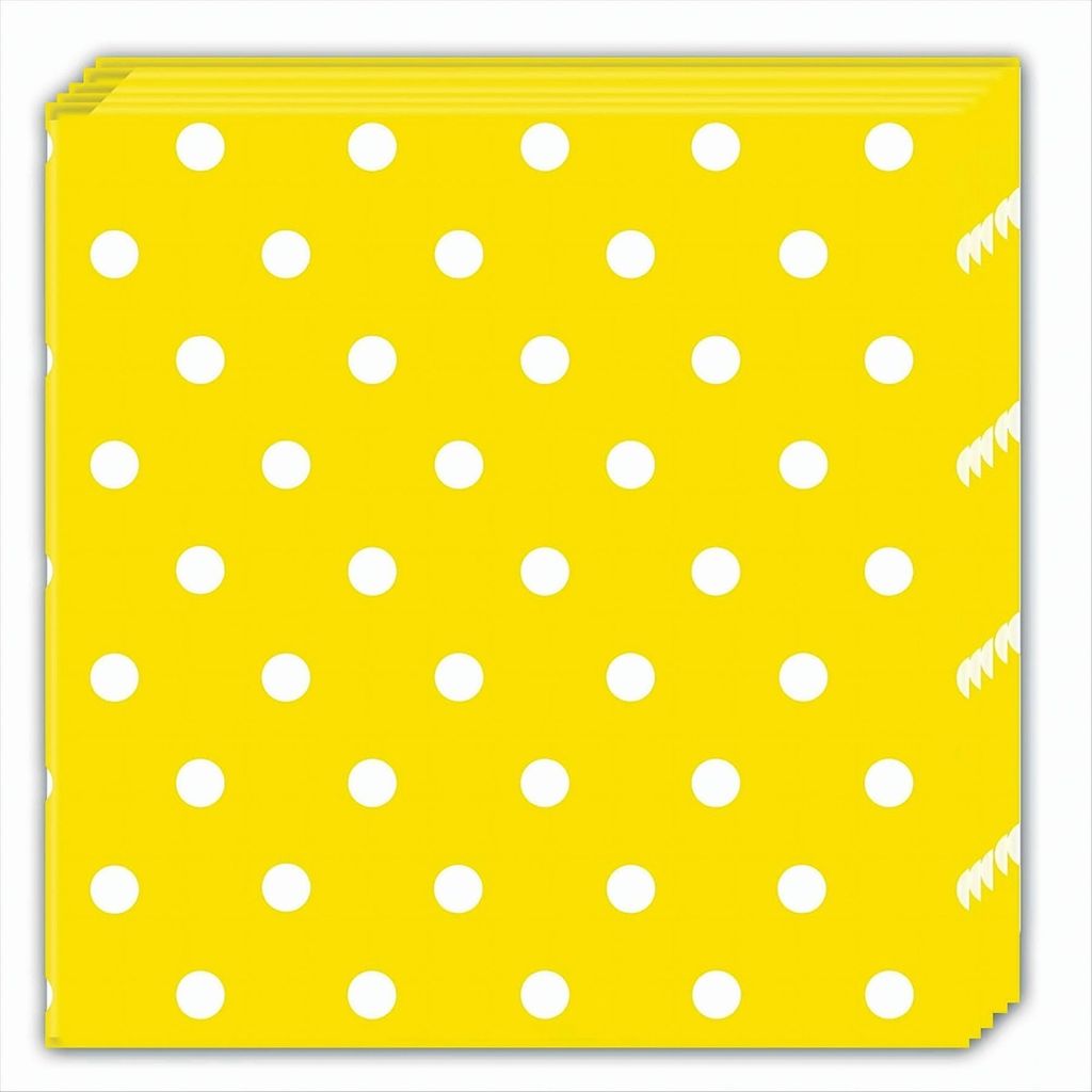20 Yellow Dots Party Servietten 33x33 Kinder Geburtstag Fussball Garten Fest