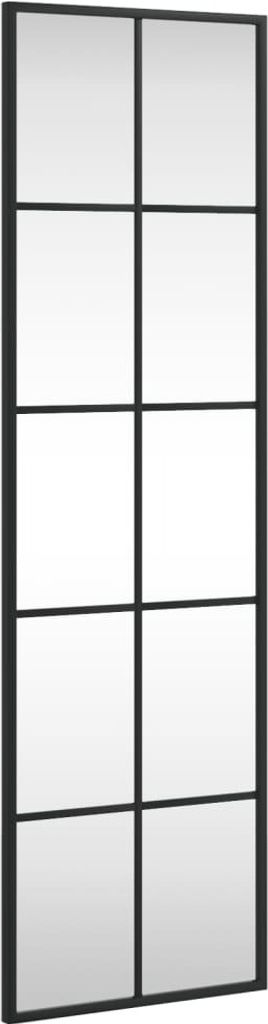 vidaXL Wandspiegel Schwarz 30x100 cm Rechteckig Eisen