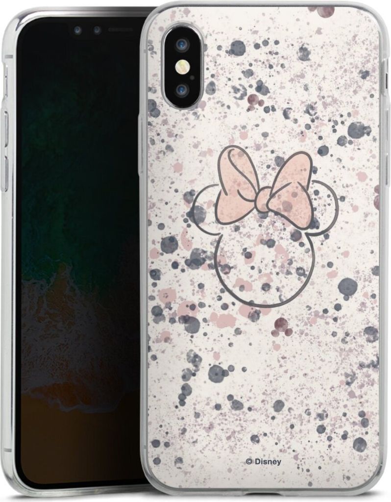 DeinDesign Slim Hülle für Apple iPhone Xs Silikon Case Ultra Dünn Handyhülle Disney Minnie Mouse Wasserfarbe