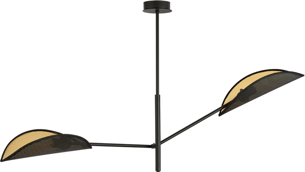 Plafonnier VENE Noir Or 2xE14 : La Solution pour Éclairer les Petits Espaces