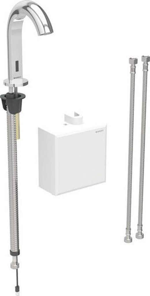 Geberit Piave Waschtischarmatur, Ausladung 167mm, Batteriebetrieb, mit Mischer, mit AP-Funktionsbox, 116.164.21.1