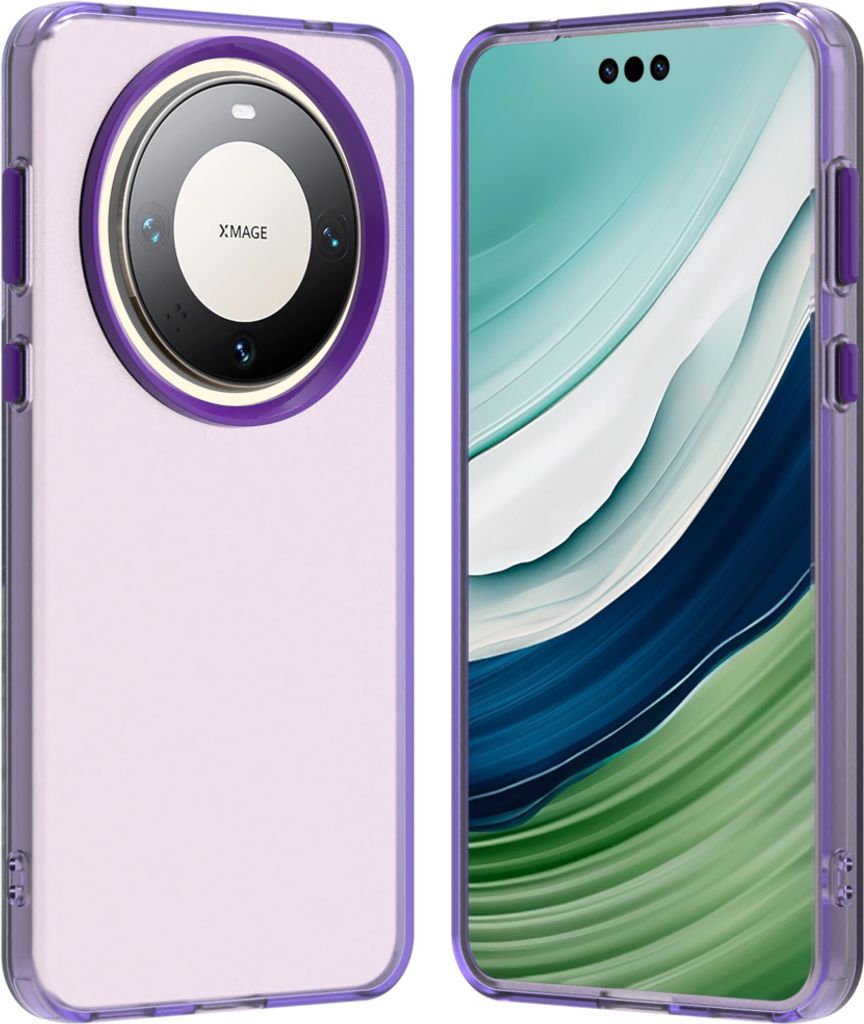Handyhülle für Huawei Mate 60 Pro+ Schlank Durchscheinend Matt Stoßfest Schutzhülle Lila
