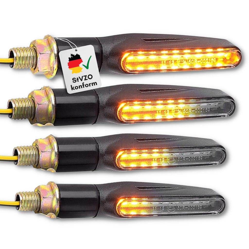 Motorrad LED Blinker mit Prüfzeichen