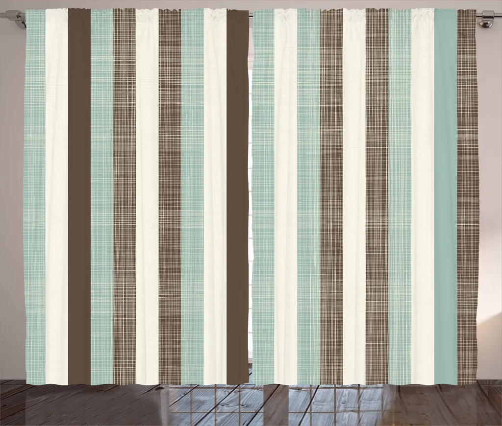 Tenda Rustica ABAKUHAUS a Righe 280x245cm - Verde Mandorla e Crema