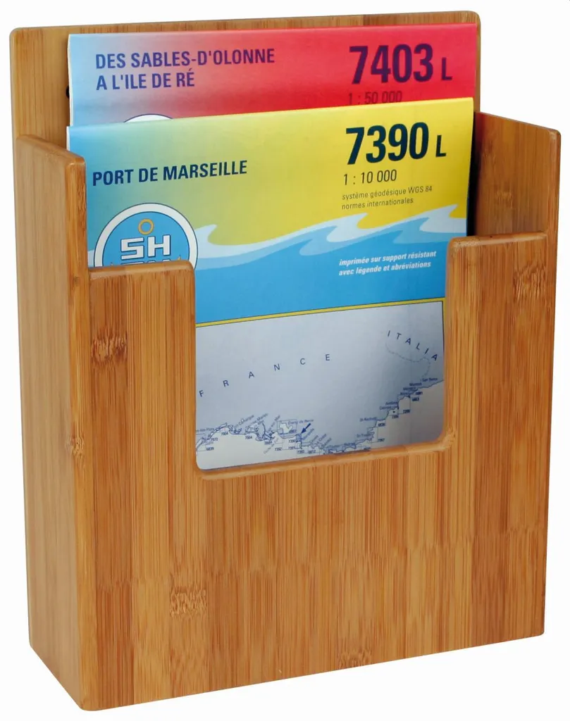 Range-revues en bois de bambou - Support de rangement pour documents