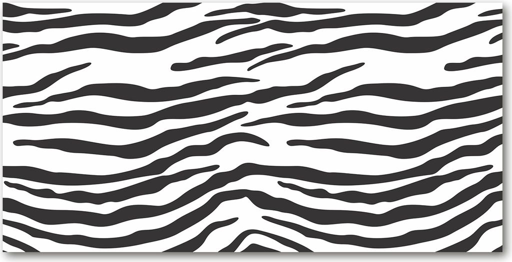 Tulup Küchenrückwand Spritzschutz aus Glas -100x50 -Spritzschutz auf gehärtetes GlasDeko Sonstige Zebra Hintergrund