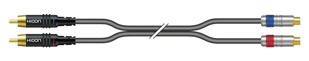 Câble RCA 5 mètres pour Amplificateur et Platine, SC-Onyx Asymétrique